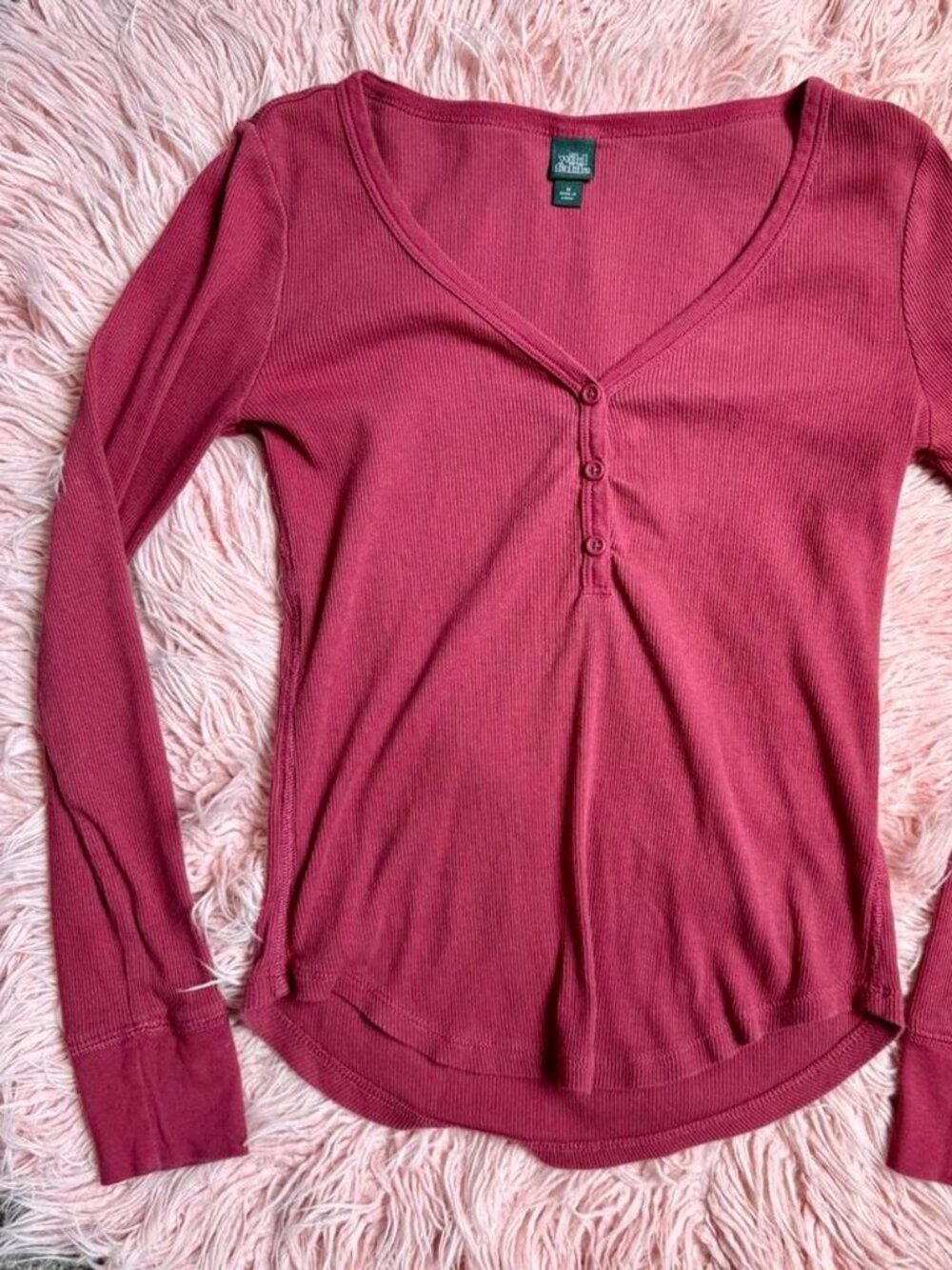 Wild Fable Women's Red and Burgundy Shirt